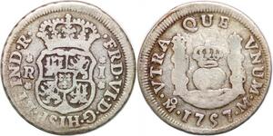 P0906 Mexico Un Real Fernando VI 1757 Mo Mexico Silver -> Make offer