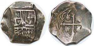 P0994 Colonial Mexico Peru Venezuela 2 Reales cob assayer V Silver ->Make offer