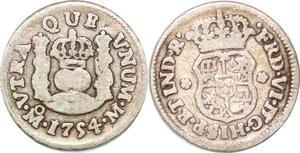 P1008 Mexico Spanish colony 1/2 Real Ferdinand VI 1754 Silver ->M offer