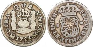 P1023 Mexico Spanish Colony 1/2 Real Ferdinand VI 1754 Silver ->M offer