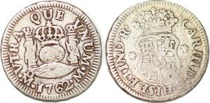 P1031 Mexico Spanish Colony 1/2 Real Ferdinand VI 1762 Silver ->M offer
