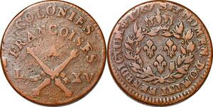 P1049 Scarce French America USA Sol Colonies Françoises Louis XV 1767 ->M offer