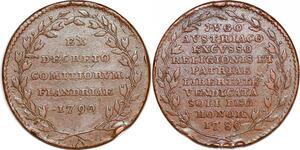 P1073 Token Netherlands Th. van Berckel Flandre Liberty 1790 ->Make offer