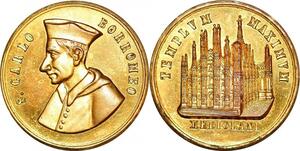 P1093 Italian Medal Carlo Borromeo Templvm Maximv Mediolani SUP ->Make offer