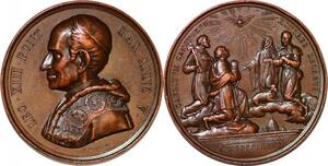 P1107 Medaglia Papal States Vatican Bianchi Leone XIII Gioacchino Pecci Carpineto 1882