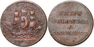 P1111 Token Canada Prince Edward Island Ship Colonies & Commerce 1829 >M offer