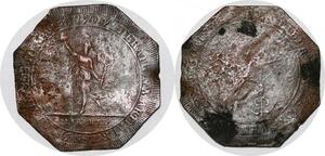 P1115 Scarce France Médaille Constitution Lyon Fédération martiale 30 mai 1790