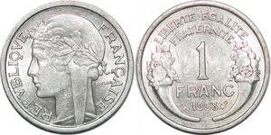 P1124 France 1 Franc Morlon 1958 Splendide ->Faire offre