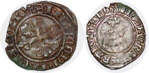 P1128 Rare France Florette Charles VI 1380 1422 Régent Limoges Argent ->Faire offre