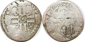 P1158 France Denier Louis XIV Quinzain aux huit L atelier V Troyes 1643 ->Faire offre