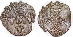 P1167 France Dombes Liard au M Marie de Bourbon Montpensier 1608-1626 Trevoux ->Faire offre