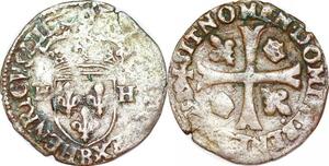 P1205 France Douzain Henri III aux deux H 3e type 1589 B Rouen ->Faire offre