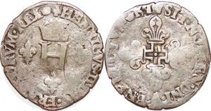 P1210 France Gros de 3 blancs Henri II de Nesles 1551 A Paris Argent ->Faire offre