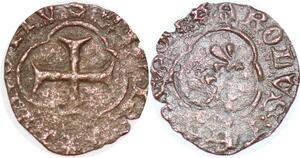 P1214 France Denier Capetian Coins Charles VII tournois 1re émission ->Make offer