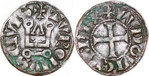 P1227 Rare France Denier Tournois Louis IX 1214 1270 Saint Louis ->Faire offre