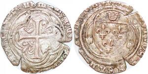 P1234 Rare France Blanc à la Couronne Louis XI 14231483 Montpellier ->Faire offre