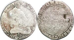 P1280 1/2 Demi Teston Henri III 2e type I Limoges Argent ->Faire offre