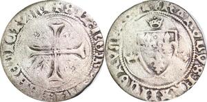 P1283 France Blanc à la Couronne Charles VII 1re émission Tours ->Faire offre