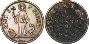 P1305 France Médaille St Benoit Benedict 480-547 Cssml Ndsmd Croix SUP ->Faire offre