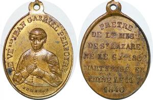 P1316 Scarce Medal China France Père Perboyre Mission St Lazare 1802 1840 AU