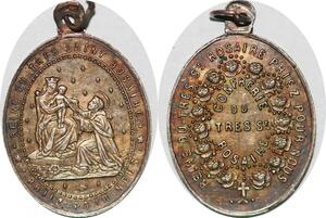 P1323 France Médaille Eglises Paroises Marie Reine du très Saint Rosaire SPL