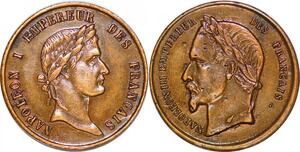 P1353 Jeton France Napoleon I & III Empereur des Français SPL ->Faire offre