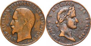 P1354 Jeton France Napoleon I & III Empereur des Français ->Faire offre