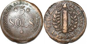 P1404 Germany Siege Mainz Mayence 5 Sols Friedrich Karl Joseph 1793 ->M offer