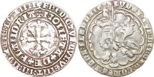 P1427 Rare Flandre Double Gros Louis II de Male 1330 1384 Dit Botdraeger Argent