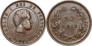 P1446 Portugal 20 Reis Carlos I 1892 AU ->Make offer