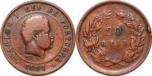 P1447 Portugal 20 Reis Carlos I 1891 ->Make offer