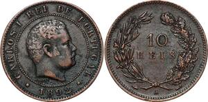 P1450 Portugal 10 Reis Carlos I 1892 A ->Make offer