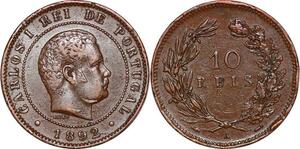 P1451 Portugal 10 Reis Carlos I 1892 A ->Make offer