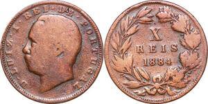 P1453 Portugal 10 Reis Luíz I 1884 ->Make offer
