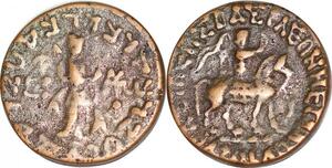 P1469 India Scythian Tetradrachm Kingdom Pakistan Azes I 57 35 BC Taxila