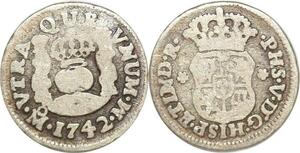 P1492 Mexico 1/2 Real Philippe V 1744 Mo Mexiko City Silver -> Make offer