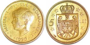 P1500 Romania 5 Lei Mihai I 1930 UNC -> Make offer