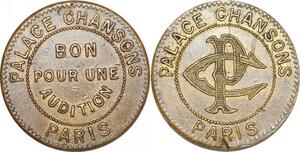 P1517 Jeton France Palace Chansons Bon pour une audition Paris SUP ->Faire offre
