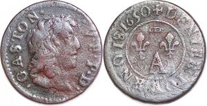 P1519 France Denier Tournois Gaston Orléans 1650 Trévoux ->Faire offre