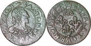 P1524 France Dombes Gaston d'Orléans Double Tournois 1642 Trévoux ->Faire offre