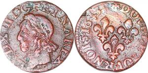 P1526 France Double Tournois Louis XIII 1643 ->Faire offre
