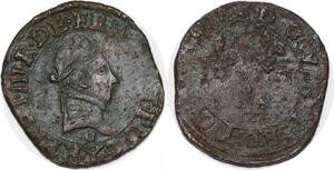 P1554 France Double Tournois Second ex connu !!! Henri III la Ligue 1579-1581 Bourges
