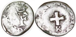 P1567 Rare France Liard à la croisette François I er 1494 1547 K Bordeaux