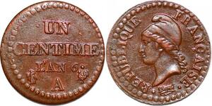 P1570 France Un Centime Dupré an 6 A Paris 53/50 SUP ->Faire offre