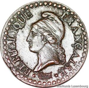 P1572 France Un Centime Dupré an 7 A Paris 53/50 -&gt;Faire offre