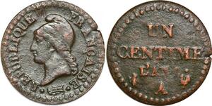 P1581 France Un Centime Dupré an 7 A Paris 53/50 ->Faire offre