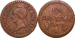 P1590 France Un Centime Dupré an 7 A Paris 53/50 ->Faire offre