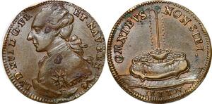 P1616 Jeton Token Louis XVI Omnibus Non Sibi 1791 Reich with cros SUP ->M offer