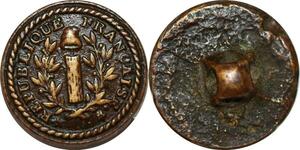 P1624 Bouton Révolution République Francaise 1789 1793 Faisceau SUP