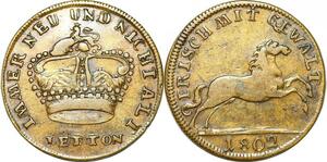 P1625 Token Nurnberg Messing Rechenpfennig 1802 Reich Frisch Mit Gewalt